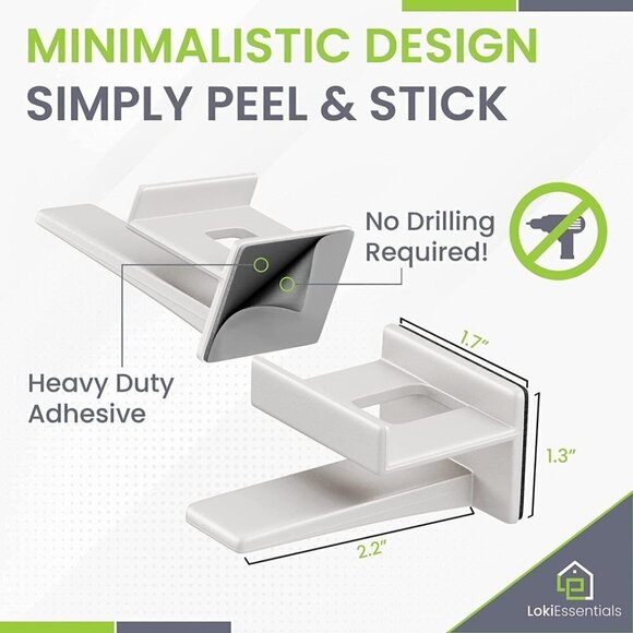 The Original Hat Hook  Display w/ Adhesives  - 12 pack - WHITE BRAND NEW - Picture 4 of 7